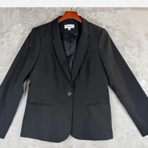 Calvin Klein Single Button Suit Jacket sz 14 Fully Lined